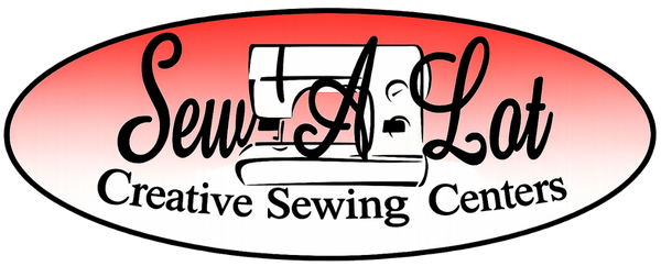 Official Sew A Lot Creative Sewing Centers logo for sewing machines, quilting, embroidery, fabric, and sewing supplies.